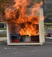 Fire in a container